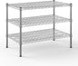21" Deep x 36" Wide x 27" Height Wire Shelving Kit | 3-Tier | NSF Commercial Storage Rack Unit