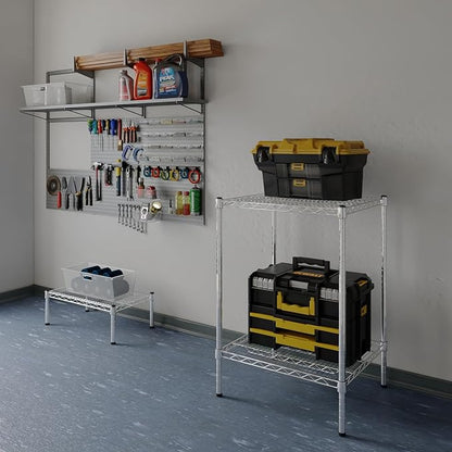 21" Deep x 24" Wide x 34" Height Wire Shelving Kit | 2-Tier | NSF Commercial Storage Rack Unit