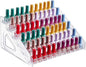 Acrylic Nail Polish Organizer Holder Rack 6 Layers, Clear Display Stand For Sunglasses,Essential Oils, Makeup Organizer, Holds Up to 72 Bottles