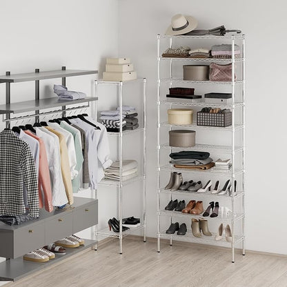 14" Deep x 36" Wide x 96" Height Wire Shelving Kit | 10-Tier | NSF Commercial Storage Rack Unit