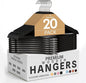 Utopia Home Premium Wooden Hangers 20 Pack - Durable & Slim Coat Hanger - Suit Hanger with 360-Degree Rotatable Hook - Wood Hangers with Shoulder Grooves (Black Color)