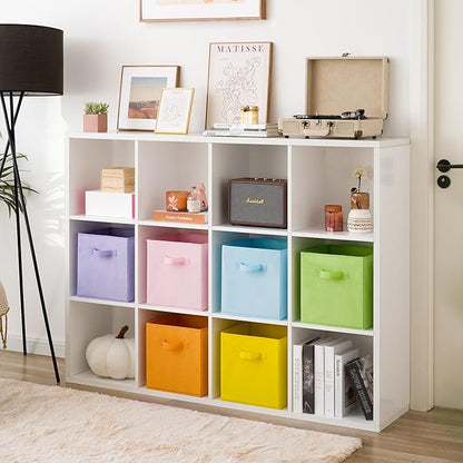GRANNY SAYS 11x11 storage cubes for shelves, Rainbow-colored Storage Boxes for Cube Storage, 11-inch Cube Storage Bins for Organizing Clothes, Toys, and Books, Set of 6
