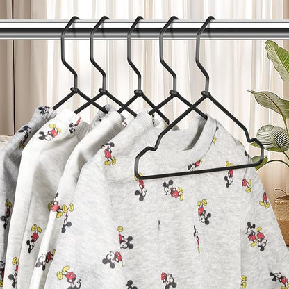 VWV Black Aluminum Hangers, 20 Pack Baby Hangers，12.6 Inch Children Baby Hanger, Sturdy Metal Children Clothes Hangers for Wardrobe, Space-Saving Toddler Hanger