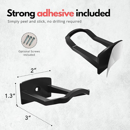 Modern JP Adhesive Cowboy Hat Hooks for Wall (24-Pack) – 3-Inch Wall Mount for Secure Hold, Wide Brim Hat Organizer, Western Room Decor – Black