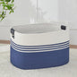 AINUOQI Laundry Basket with Handles - Blanket Basket & Hampers for Bedroom Aesthetic, Laundry Hamper & Blanket Storage for Living Room, Clothes Hamper, Tall, Large 21.7" x 16.9" x 11.8”, Blue