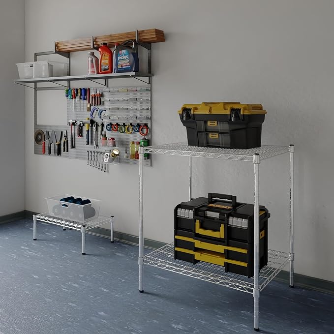 24" Deep x 30" Wide x 34" Height Wire Shelving Kit | 2-Tier | NSF Commercial Storage Rack Unit