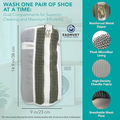 Hat Washer Cage Set – Baseball Cap Washer for Washing Machine or Dishwasher, Protects Flat & Curved Hats, 1 Pack White + Shoe Washing Machine Bag (Grey) & Mesh Laundry Bag