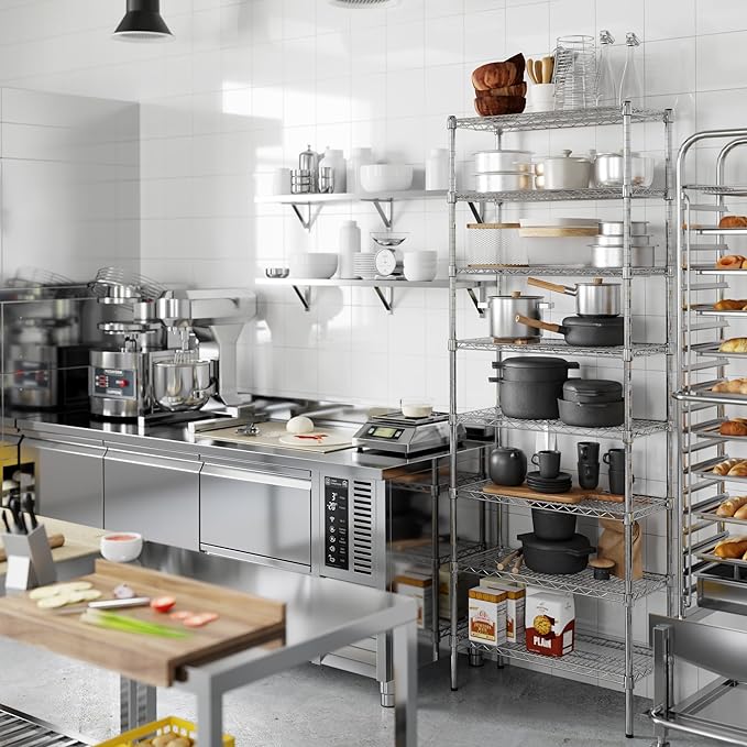 14" Deep x 30" Wide x 86" Height Wire Shelving Kit | 8-Tier | NSF Commercial Storage Rack Unit