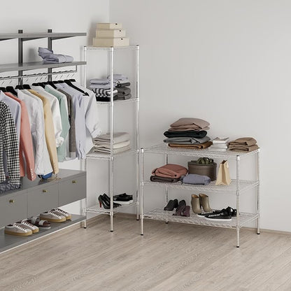24" Deep x 42" Wide x 34" Height Wire Shelving Kit | 3-Tier | NSF Commercial Storage Rack Unit