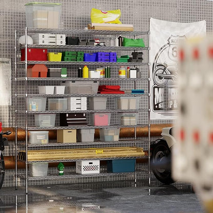 18" Deep x 72" Wide x 86" Height Wire Shelving Kit | 10-Tier | NSF Commercial Storage Rack Unit