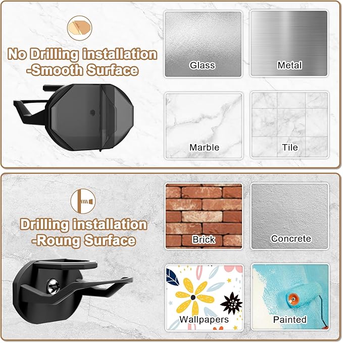 Niunuerga 36 Pack Adhesive Hat Hooks for Wall, Super Strong Hat Rack for Baseball Caps, Hat Organizer Display for Home Decor, Hat Hangers Holder for Wall, Door, Closet, No Drilling (Black)