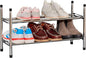 Love it Store it Metal Shoe Rack - Slim Open Shelf for up to 10 Pairs of Shoes - Extendable Stackable Very Stable - Chrome