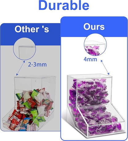 Laundry Pods Container with Spoon, Acrylic Candy Dispenser with 2 Lid, Dishwasher Pod Holder, Laundry Detergent Container, Laundry Organization for Laundry Room, Home, Office Used- Stand, 2pcs