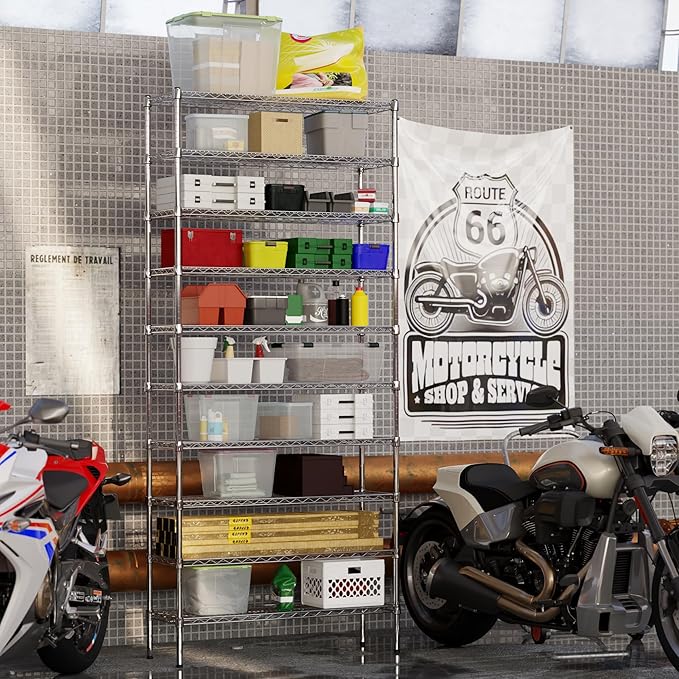 14" Deep x 42" Wide x 96" Height Wire Shelving Kit | 10-Tier | NSF Commercial Storage Rack Unit