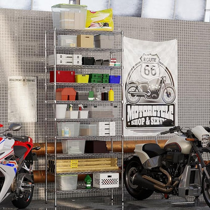 14" Deep x 42" Wide x 96" Height Wire Shelving Kit | 10-Tier | NSF Commercial Storage Rack Unit