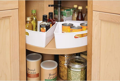 iDesign Lazy Susan kitchen Cabinet Organizer Storage Binz 1/6, White
