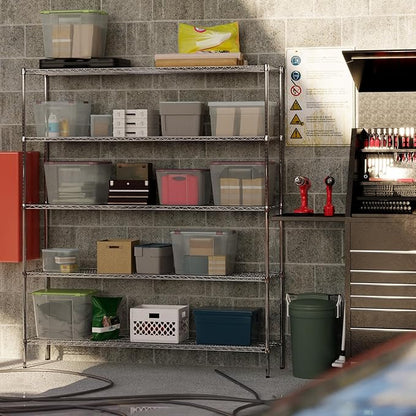 18" Deep x 72" Wide x 86" Height Wire Shelving Kit | 5-Tier | NSF Commercial Storage Rack Unit