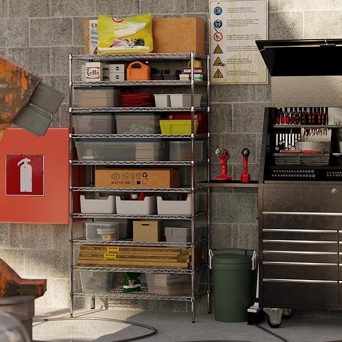 21" Deep x 42" Wide x 86" Height Wire Shelving Kit | 10-Tier | NSF Commercial Storage Rack Unit