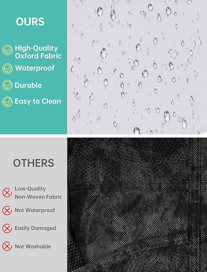 NiHome 35-Pocket Large Capacity Door Cup Organizer Fit for Stanley Tumblers 30oz, 40oz, Door Hanging Water Bottle Storage, Double-Sided Tape Stabilizer, Waterproof Oxford Fabric, Transparent (White)