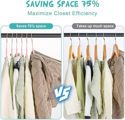 50 Pack Velvet Baby Hangers Non-Slip Clothes Hangers with Swivel Hooks, Space Saving Infant Toddler Closet Organizers, Ultra Thin Durable Child Hangers for Nursery, Kids, Children Wardrobe (11.8inch)