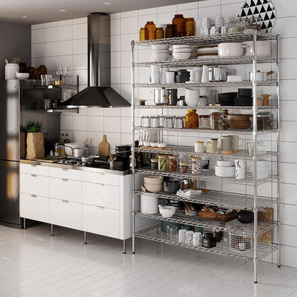 21" Deep x 54" Wide x 86" Height Wire Shelving Kit | 10-Tier | NSF Commercial Storage Rack Unit