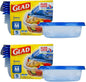 Glad GladWare Entree Food Storage Containers with Lids, Medium Square BPA Free Plastic for Meal Prep and Lunches, Lock Tight Seal, Microwave and Dishwasher Safe, 25 Oz, 5 Count - 2 Pack