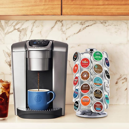 Keurig Storage Carousel, Coffee Pod Storage, Holds up to 36 Keurig K-Cup Pods, Silver