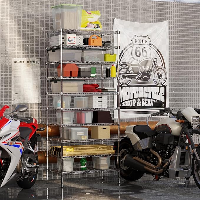 21" Deep x 36" Wide x 86" Height Wire Shelving Kit | 10-Tier | NSF Commercial Storage Rack Unit