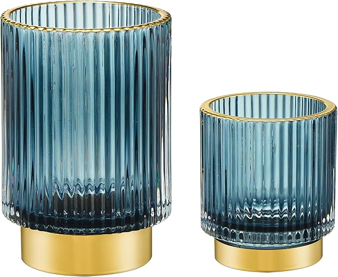 Makeup Brush Holder Organizer,Toothbrush Holders,Desk Pen Pencil Holder,Multifunctional Vintage Glass Brush Cup(A3-18-US)