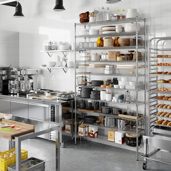 14" Deep x 54" Wide x 96" Height Wire Shelving Kit | 10-Tier | NSF Commercial Storage Rack Unit