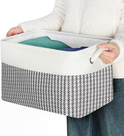 Foldable Storage Bin Collapsible Fabric Storage Basket Cube with Durable Handles Closet Organizer Bins for Organizing Shelves Drawers, Set of 3, 15" x 10" x 9.5", Houndstooth