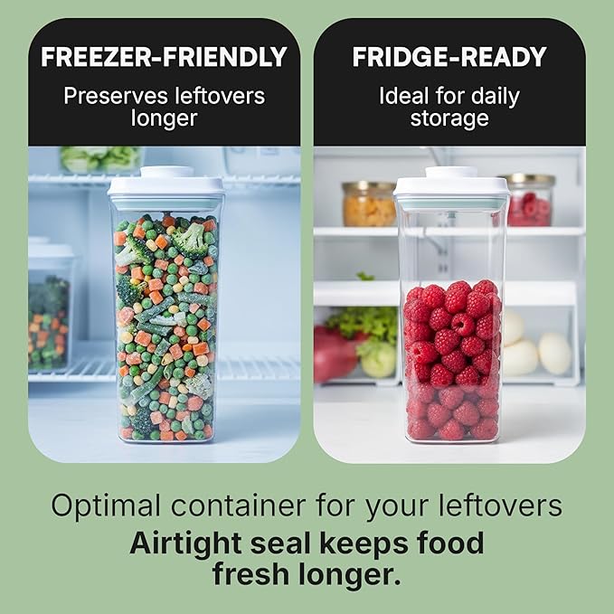 Bop Top Airtight Food Storage Containers with Lid 10.5 Cups / 84 oz | Kitchen Canister Sets | Air Tight Pantry Container | Pop Top Dry Food Storage Containers for Snacks, Sugar, Flour, Baking, Pasta
