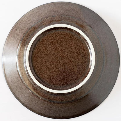 aito 517321 Natural Color Curry Plate, Pasta Plate, Approx. 8.3 inches (21 cm), Chocolate, Brown, Mino Ware, Dishwasher Safe, Microwave Safe, Made in Japan