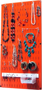Wall Control Jewelry Organizer Wall Hanging Jewelry Holder Kit Wall Mounted Necklace Organizer Kit in Orange