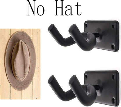 Helmet Hanger, Helmet Holder Hook, Helmet rack, Helmet Holder for Motorcycle , Hat Hanger Rack , Jacket Hanger - Guitar hook - Helmet Rack Wall Mount Display & Storage Rack - No Hat, Style B, 2-Pcs