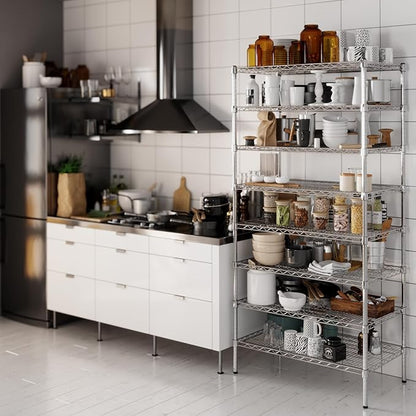 21" Deep x 36" Wide x 74" Height Wire Shelving Kit | 8-Tier | NSF Commercial Storage Rack Unit
