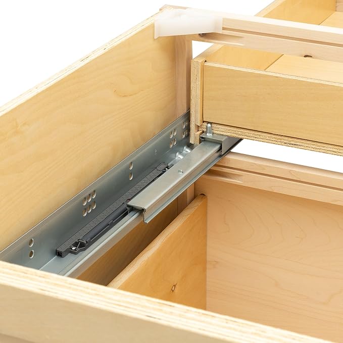 Quicklock RTA (Ready-to-Assemble) | Base Kitchen Cabinets - Shaker Style | Made in America (Raw Maple, 39" Wx34.5 Hx24 D Blind Corner)