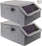 Stackable Hat Storage for Baseball Caps, Holds up to 30 Caps with Cardboard, Hat Organizer for Women & Men, 2 PCS Hat Storage Boxes for Closet, Grey