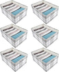 ANMINY 6 Pack Extra Large Closet Storage Baskets for Shelves, 20 x 14 Inch Collapsible Fabric Storage Bins Washable Cloth Closet Organizing Bins Decorative Storage Baskets with Handles, Light Gray