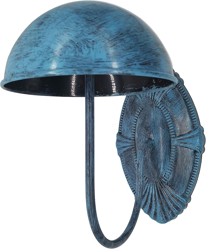 Owlgift Decorative Metal Vintage Style Wall Mounted Entryway Hat/Cap/Wig Hanger Display Rack, Turquoise