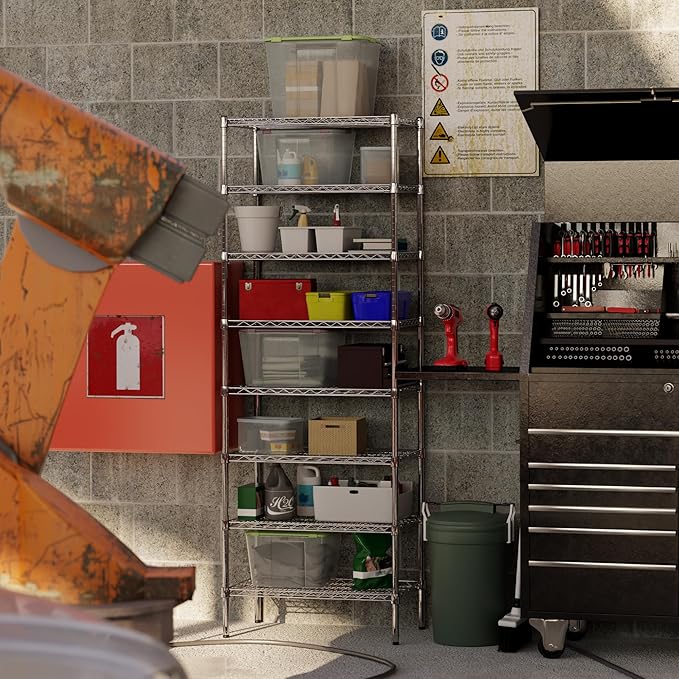 18" Deep x 30" Wide x 86" Height Wire Shelving Kit | 8-Tier | NSF Commercial Storage Rack Unit