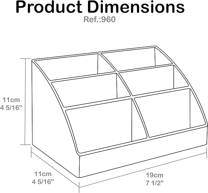 Acrimet Desktop Organizer - Easy Organizer Caddy Holder for Office, Home and School use (Plastic) (Black Color)