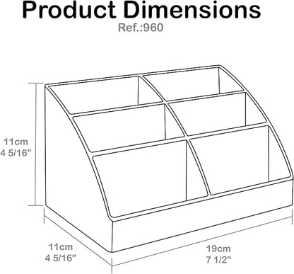 Acrimet Desktop Organizer - Easy Organizer Caddy Holder for Office, Home and School use (Plastic) (Black Color)