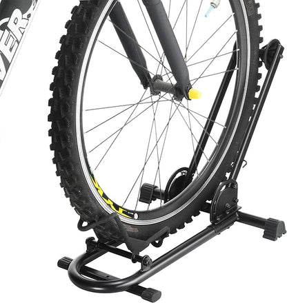 Rad Cycle Bike Floor Stand – Foldable Bicycle Stand with Rubber Feet for Indoor Bike Storage – Touchless Parking for a Mountain, Road, or BMX Bicycle