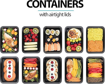 Igluu Meal Prep Containers Reusable (10 Pack) – Food Containers with Lids – Stackable, Microwave, Freezer & Dishwasher Safe – 28oz – 1 Compartment – BPA-Free