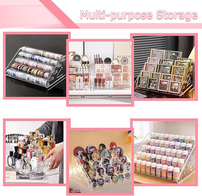 5-Tier Display Stand Rack, 2 Pack Nail Polish Organizer, Greeting Card Display Stand, Trading Card Holder for Sunglasses and Small Items