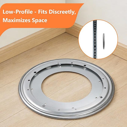 12-Inch Heavy Duty Lazy Susan Bearing, 1000LB Capacity Zinc Plated Turntable Hardware, for Smooth Rotation in Kitchen Cabinet, DIY Projects, Serving Tray Base (1-Pc)