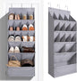 FENTEC 1 Pack Over-the-Door-Shoe-Organizers,Hanging Organizers with Large Pocket Shoe Holder Hanging Shoe Rack for Closet Shoe Organizer for Wall, Over Door Organizer with 15 Pockets Gray