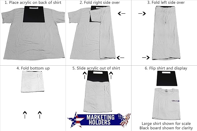 Marketing Holders Plastic Shirt Folding Board 10" x 12" Laundry Organizer for Clothing Manufacturers Specialty Stores Sporting Goods Stores Compact Efficient Sleek Practical Use at Home Red