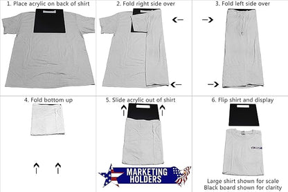 Marketing Holders Plastic Shirt Folding Board 10" x 12" Laundry Organizer for Clothing Manufacturers Specialty Stores Sporting Goods Stores Compact Efficient Sleek Practical Use at Home Red